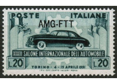 TRIESTE A 1951 Salone dell'automobile MNH**
