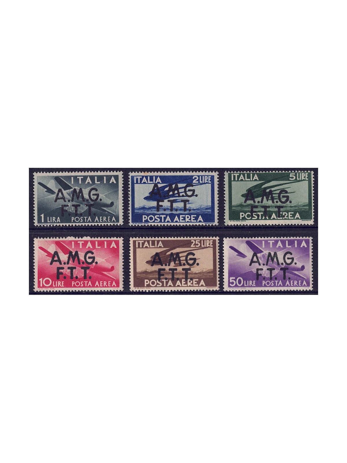 TRIESTE A 1947 Democratica (posta aerea) 6v MNH**