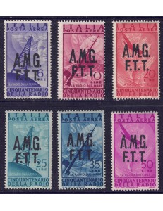 TRIESTE A 1947 Invenzione della radio (posta aerea) 6v MNH**