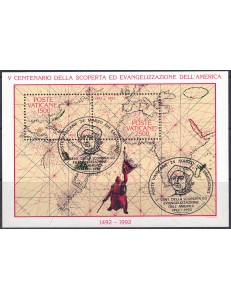 VATICAN 1992 Evangelization and discovery of America s/s us