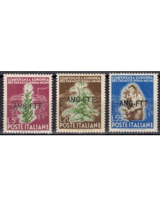 TRIESTE A 1950 Conferenza del tabacco 3v MNH**
