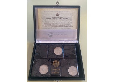 SAN MARINO 1981 Trittico Virgilio, 3 Monete in Argento FDC