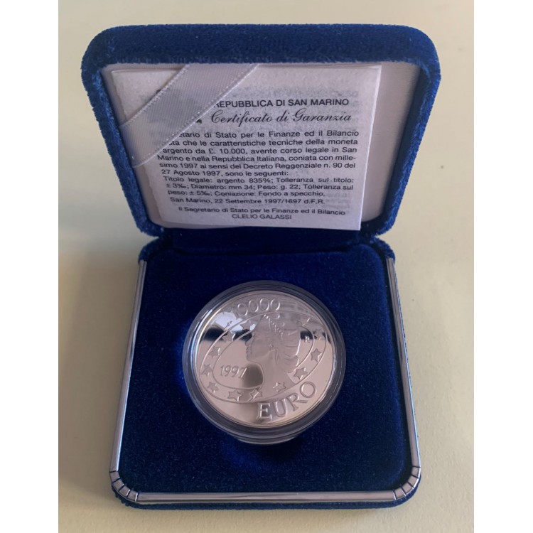 SAN MARINO 1997 Commemorative Coin L.10,000 in silver Proof