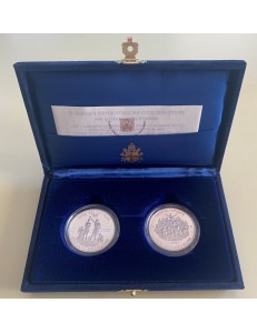 VATICANO 1996 Dittico di monete in argento da L.10.000 Verso l'anno Santo del 2000 F.S.