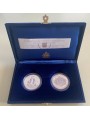 VATICANO 1996 Dittico di monete in argento da L.10.000 Verso l'anno Santo del 2000 F.S.