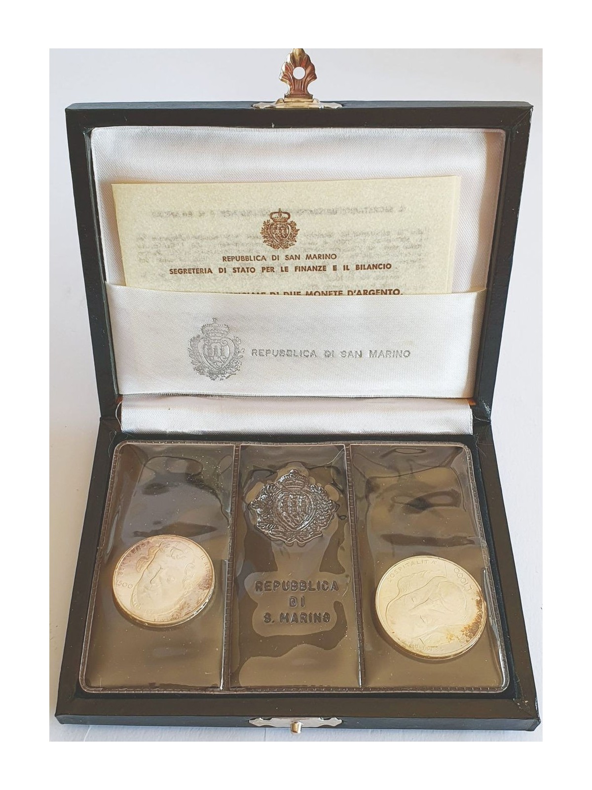 SAN MARINO 1982 Dittico Garibaldi, L.500 e L. 1.000 in Argento FDC
