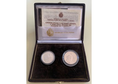 SAN MARINO 1983 Dittico Raffaello Sanzio, L.500 e L.1.000 in Argento