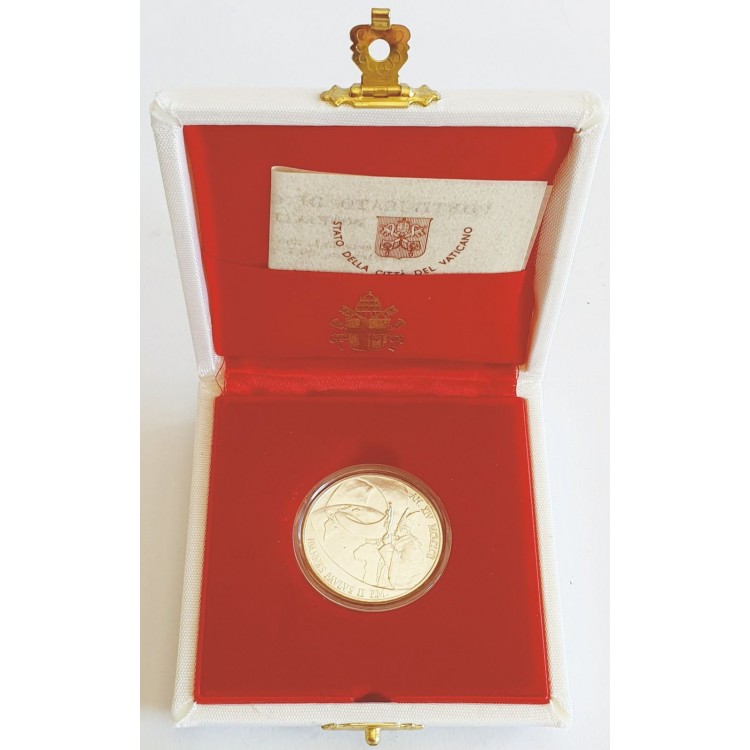 VATICANO 1992 Moneta celebrativa Scoperta dell'America, 500 £ in argento FDC