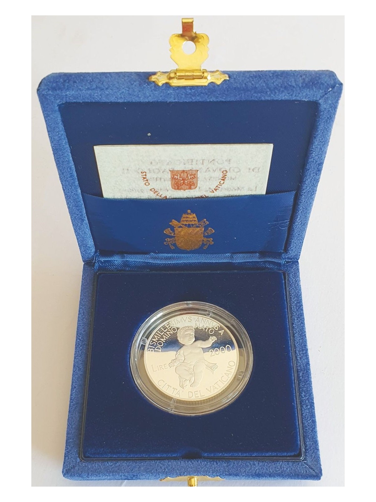 VATICAN 2000 L.2,000 silver coin of the Bimillennium of the birth of Jesus proof