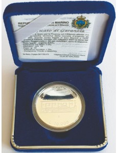 SAN MARINO 2001 Moneta Ferrari Campione del mondo 2000 in Argento Proof