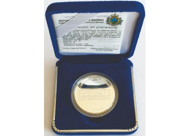 SAN MARINO 2001 Moneta Ferrari Campione del mondo 2000 in Argento Proof