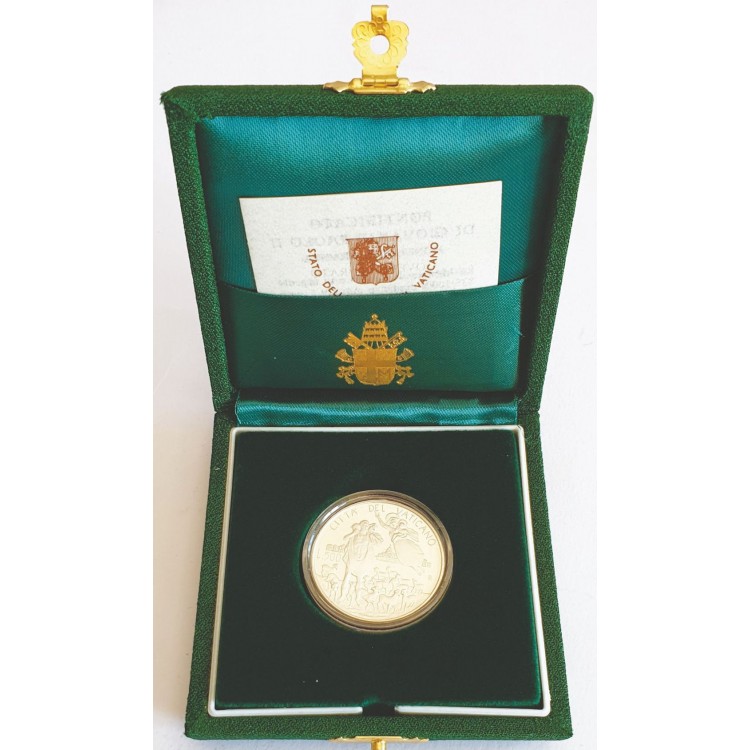 VATICAN 1996 Silver coin 50th Anniversary of the priesthood of His Holiness John Paul II proof