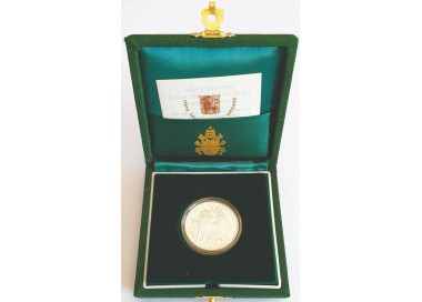 VATICANO 1996 Moneta in argento 50 Anniversario di sacerdozio di sua Santità Giovanni Paolo II proof