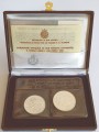 SAN MARINO 1985 Johann Sebastian Bach Diptych, 2 Silver Coins UNC