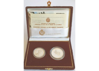 SAN MARINO 1987 Dittico Universiadi di Zagabria, L.500 e L.1.000 in Argento Proof