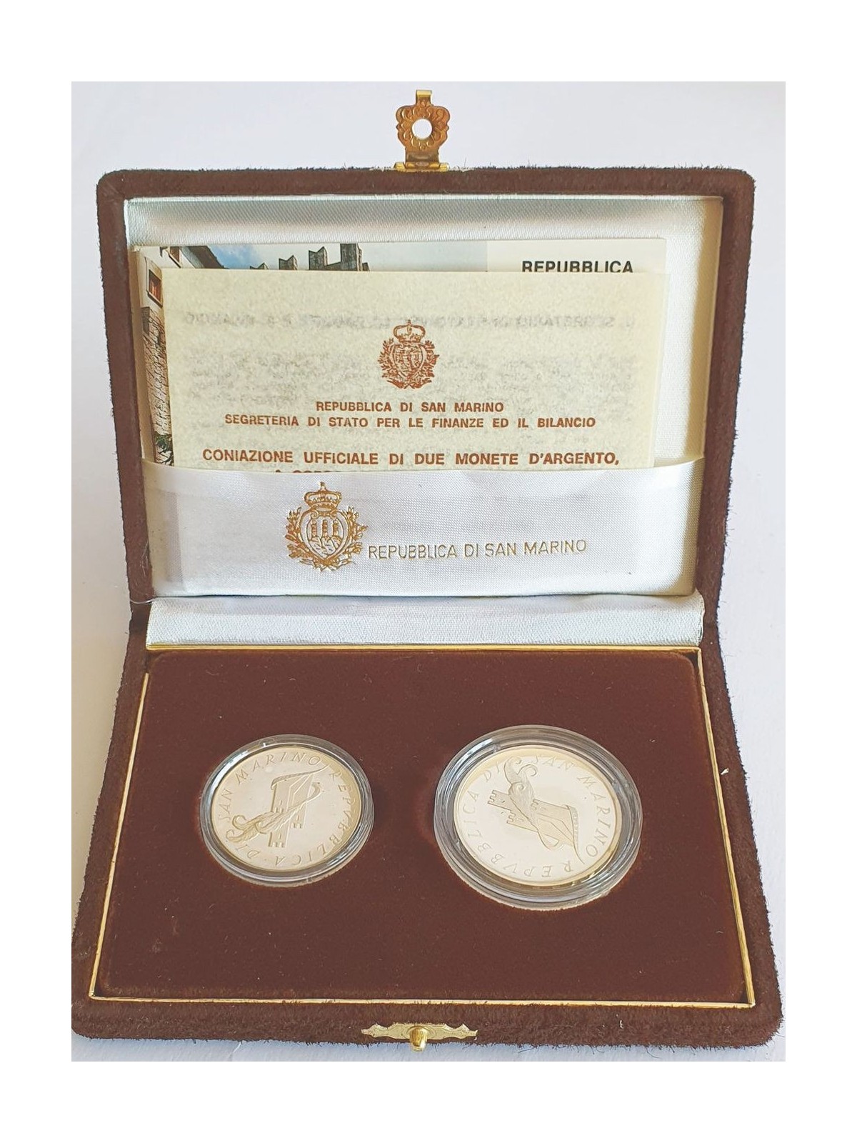 SAN MARINO 1987 Dittico Universiadi di Zagabria, L.500 e L.1.000 in Argento Proof