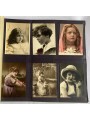 Postcard album with various subjects (women, children, mothers-in-law, lovers)