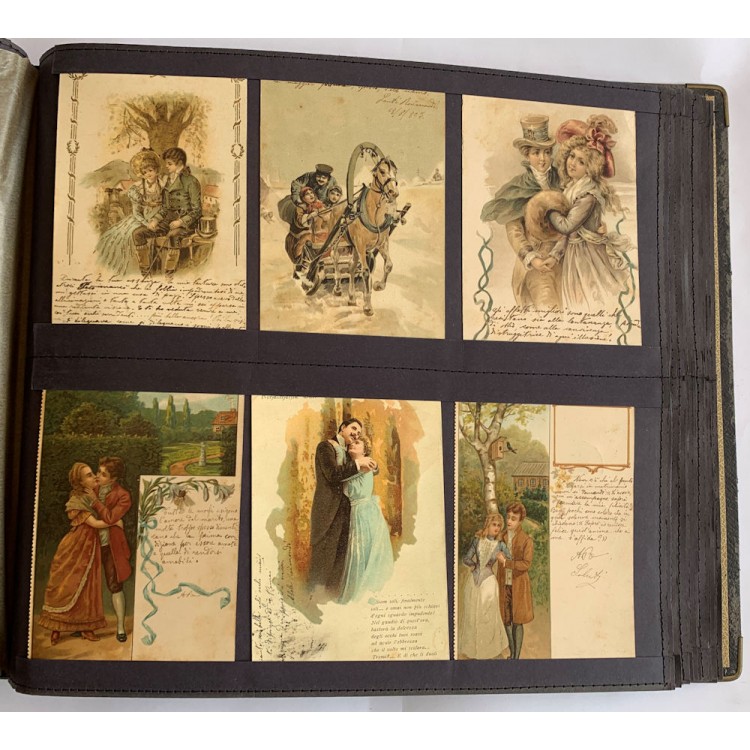 Album di Cartoline soggetti vari (Donne, bambini, suocere, innamorati)