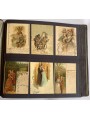 Postcard album with various subjects (women, children, mothers-in-law, lovers)