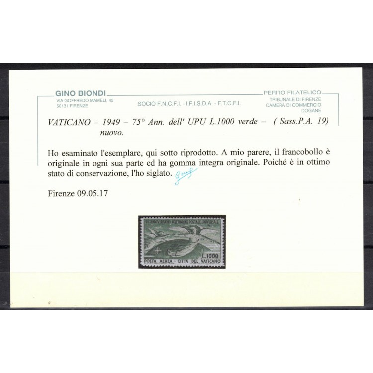 VATICAN 1949 UPU Anniversary (airmail) 2v MNH** ©