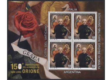 ITALY 2022 San Luigi Orione m/s MNH**