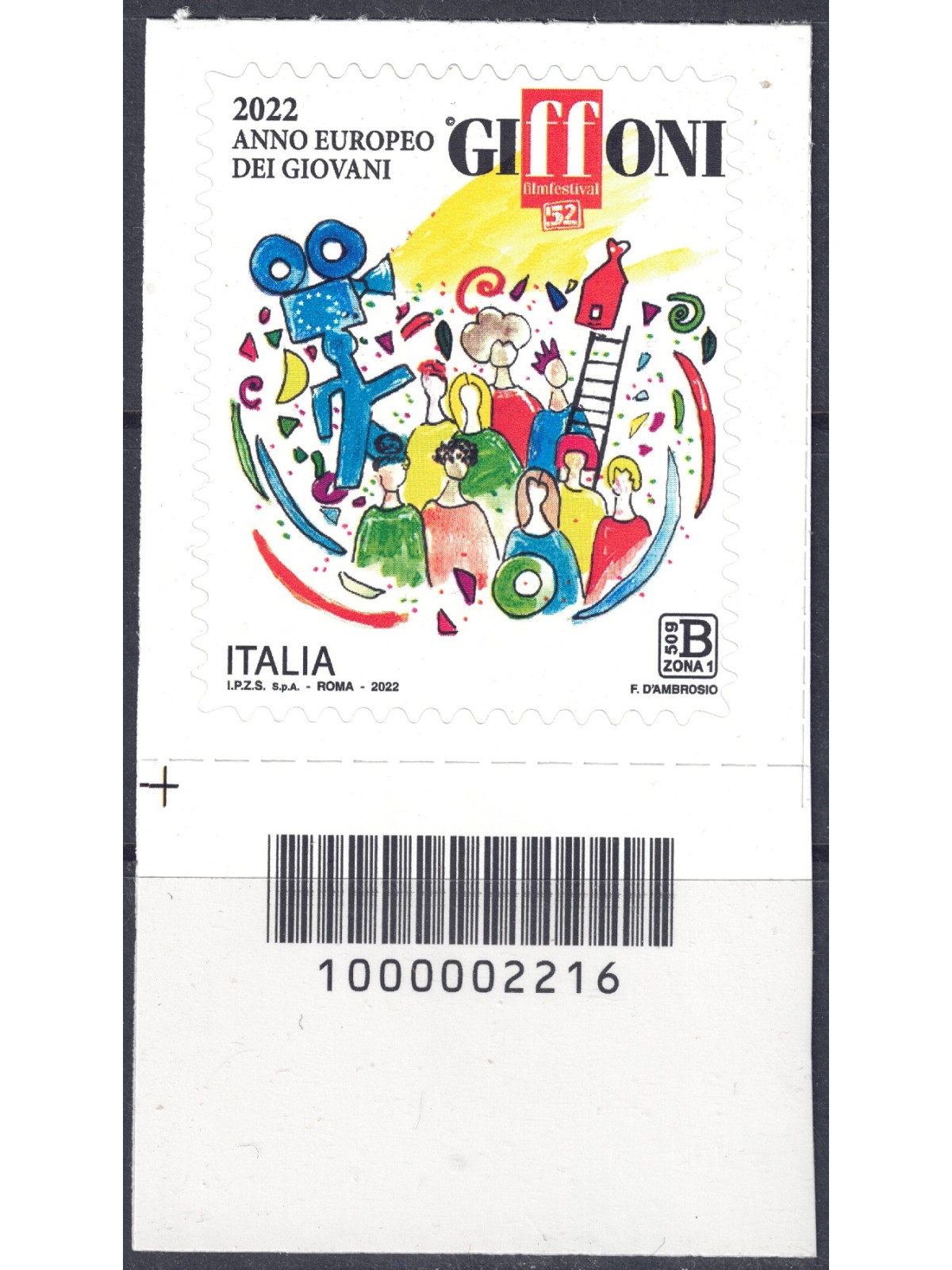 ITALIA 2022 Anno europeo della gioventù CB 2216 ais