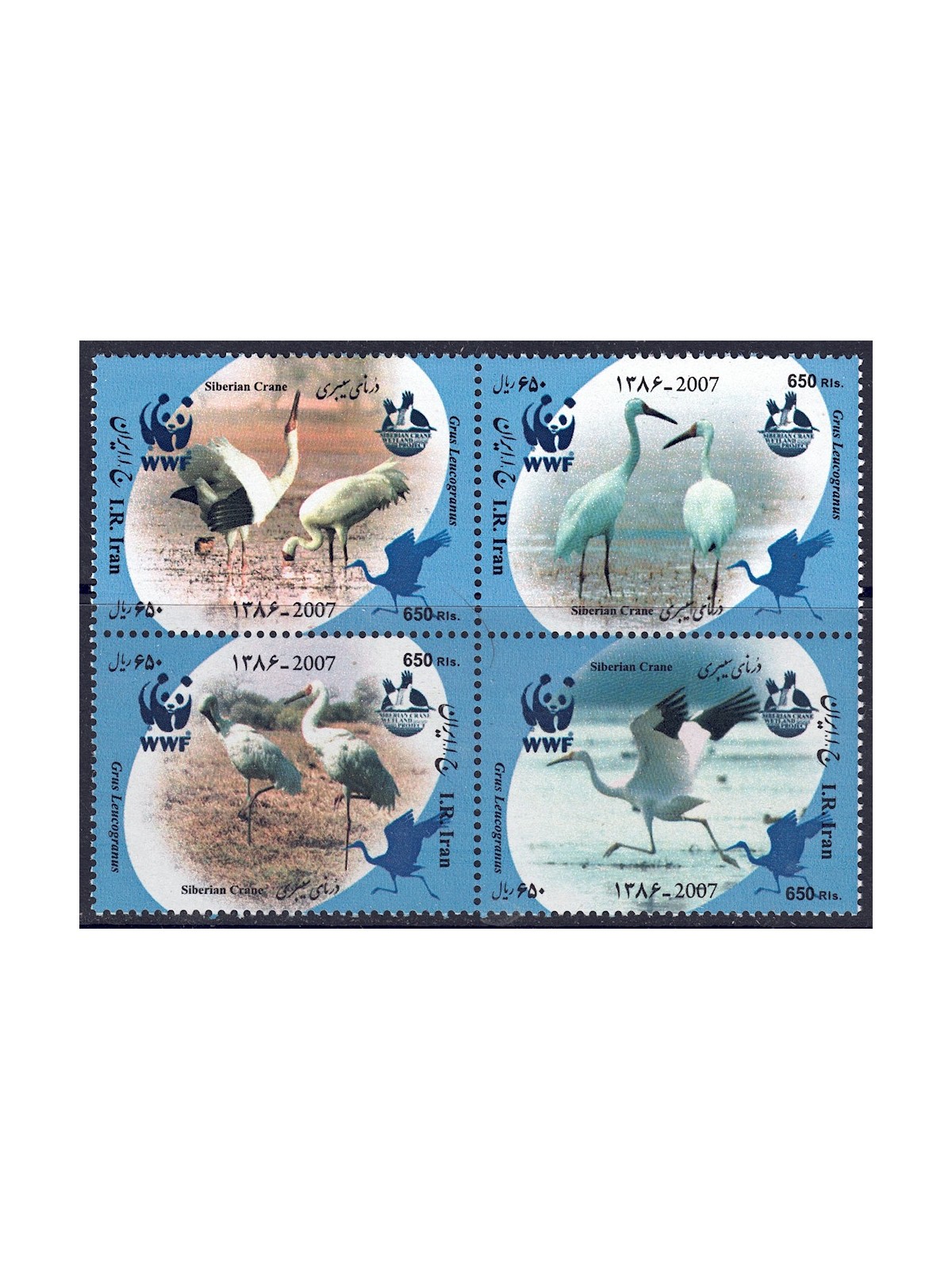 IRAN 2007 Fauna (Siberian Crane) 4v MNH**