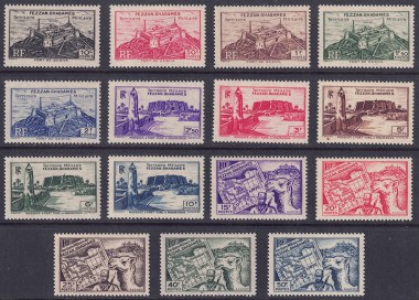 FEZZAN AND GHADAMES (FRENCH WEST) 1946 Various subjects 15v MNH**