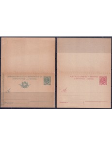ITALY KINGDOM 1907 Leoni (Postcard) 5 + 10 Cent Green + Red new