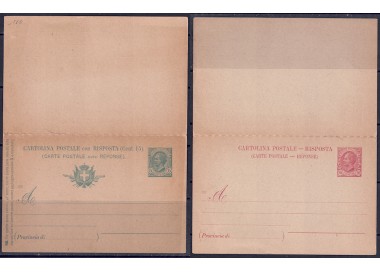 ITALY KINGDOM 1907 Leoni (Postcard) 5 + 10 Cent Green + Red new