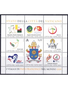 VATICANO 2020 Viaggi del Papa BF MNH**