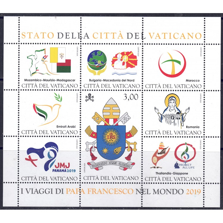 VATICAN 2020 Pope's Travels s/s MNH**