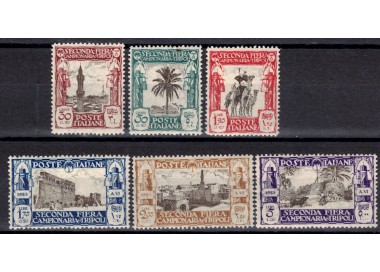 TRIPOLITANIA 1928 2ª fiera di Tripoli 6v MNH**