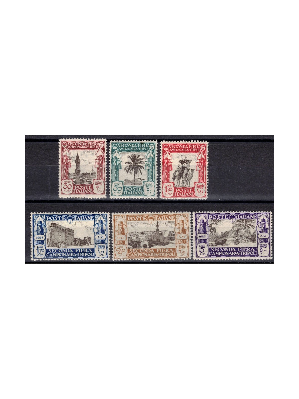 TRIPOLITANIA 1928 2nd Tripoli Fair 6v MNH**