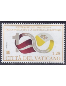 VATICAN 2022 Concordat with Latvia MNH**
