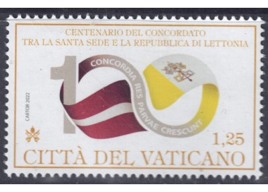 VATICAN 2022 Concordat with Latvia MNH**