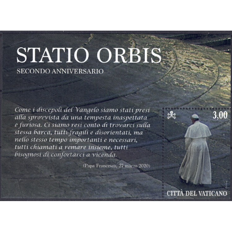 VATICANO 2022 Statio Orbis BF MNH**
