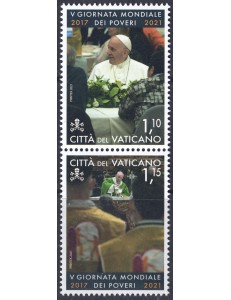 VATICANO 2021 Giornata mondiale dei poveri 2v MNH**