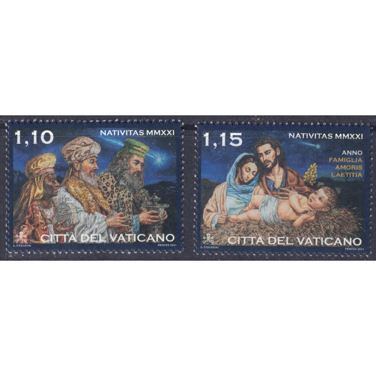 VATICANO 2021 Natale 2v MNH**
