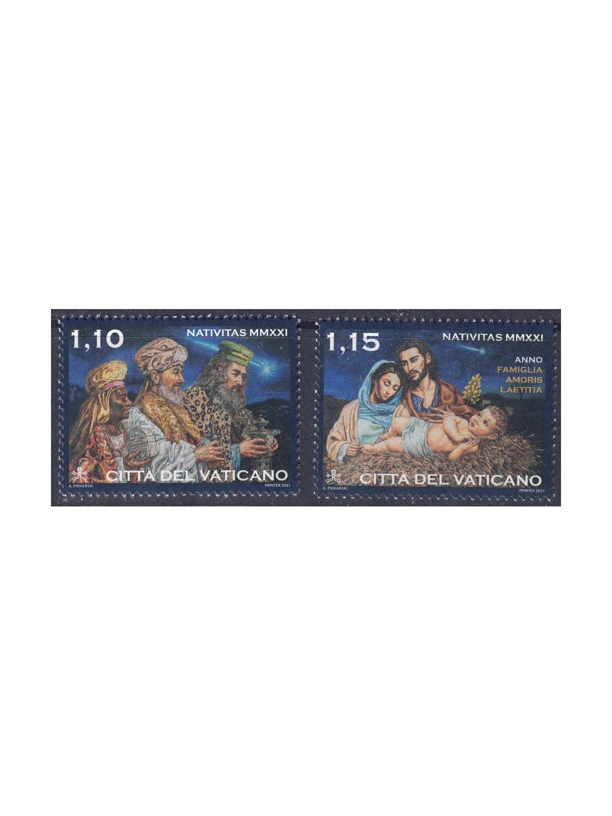 VATICANO 2021 Natale 2v MNH**