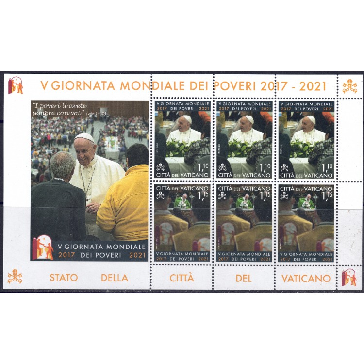 VATICAN 2021 World Day of the Poor m/s MNH**