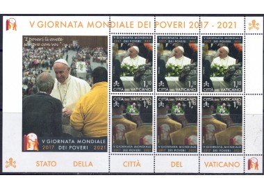VATICAN 2021 World Day of the Poor m/s MNH**