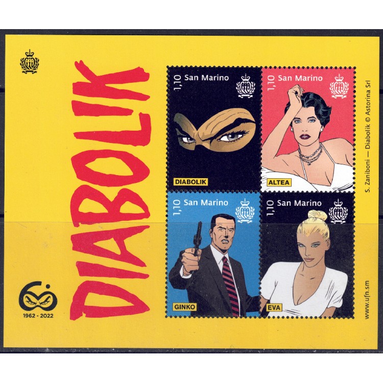 SAN MARINO 2022 Diabolik BF MNH**