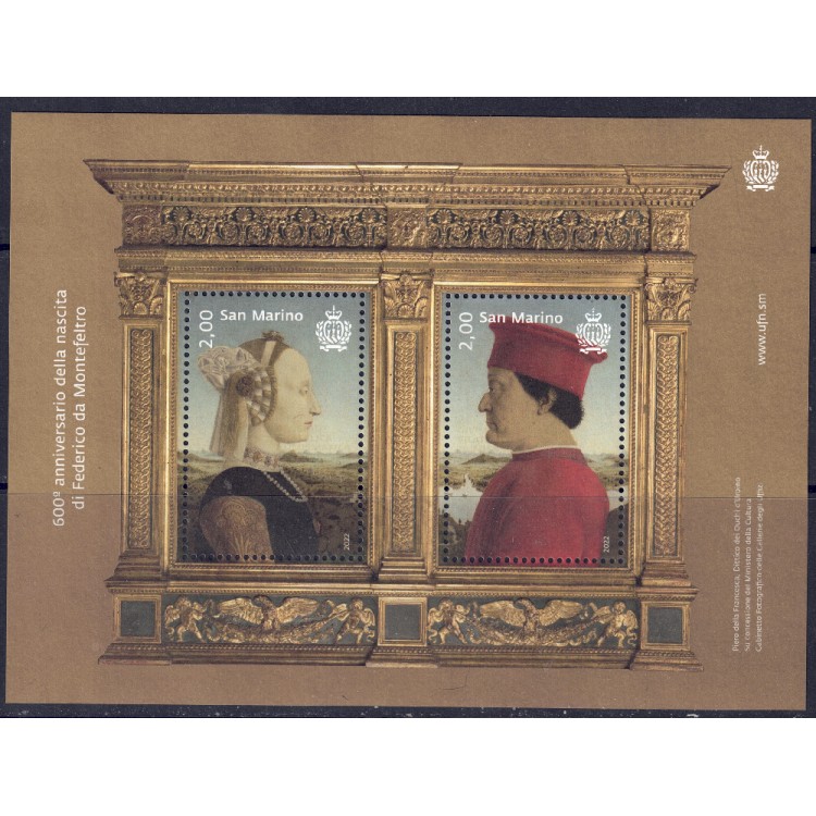 SAN MARINO 2022 Federico da Montefeltro BF MNH**