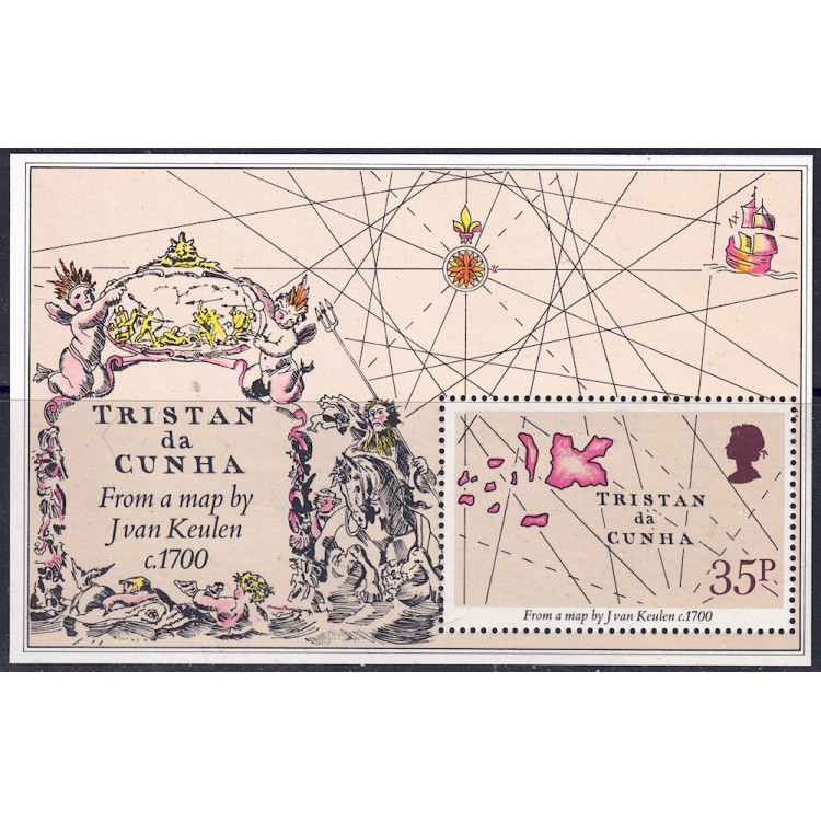 TRISTAN DA CUNHA 1981 Old Maps s/s MNH**