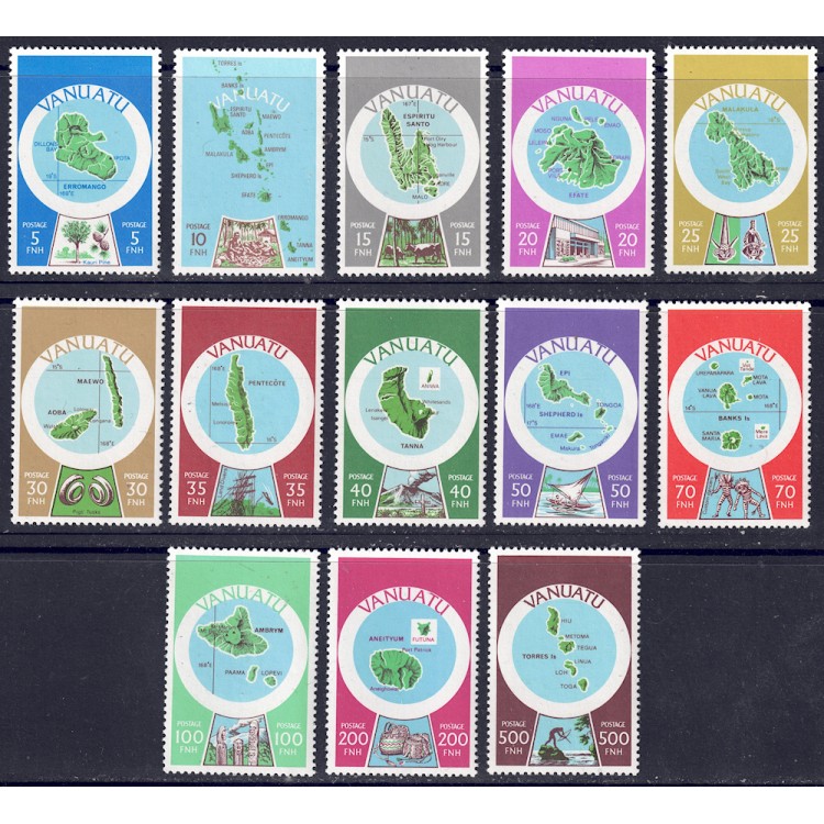 VANUATU 1980 Carte geografiche 13v MNH**