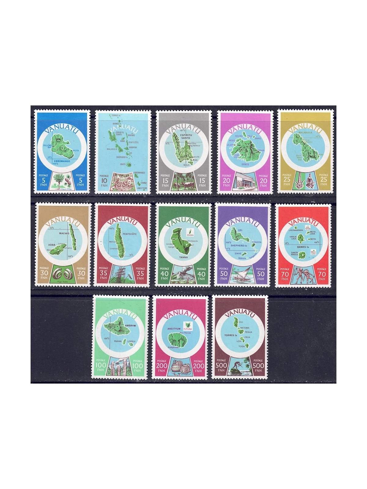 VANUATU 1980 Maps 13v MNH**