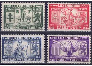 LUXEMBOURG 1945 Thanks to the Allies 4v MNH**