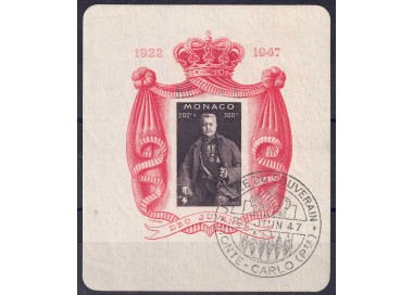 MONACO 1947 Principality of Louis II s/s us