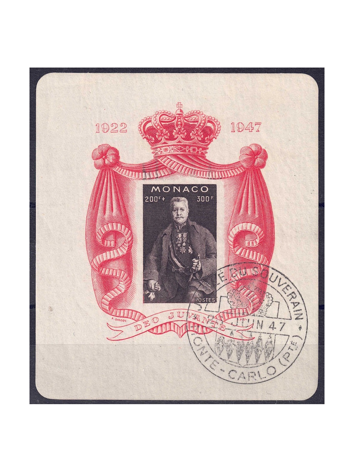 MONACO 1947 Principato di Luigi II BF us